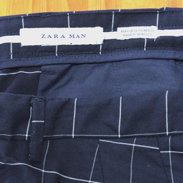 ZARA(ザラ)の☆超美品☆    ZARA    ネイビーチェックハーフパンツ メンズのパンツ(ショートパンツ)の商品写真