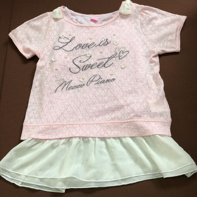 mezzo piano(メゾピアノ)のメゾピアノ  2枚組カットソー キッズ/ベビー/マタニティのキッズ服女の子用(90cm~)(Tシャツ/カットソー)の商品写真