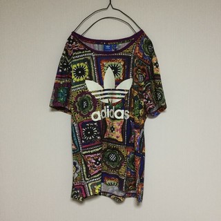 アディダス(adidas)のadidas originals Tシャツ ビッグトレフォイル 総柄  (Tシャツ/カットソー(半袖/袖なし))