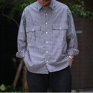 ポーター(PORTER)の19ss porter classic ロールアップシャツ ネイビー Lサイズ(シャツ)