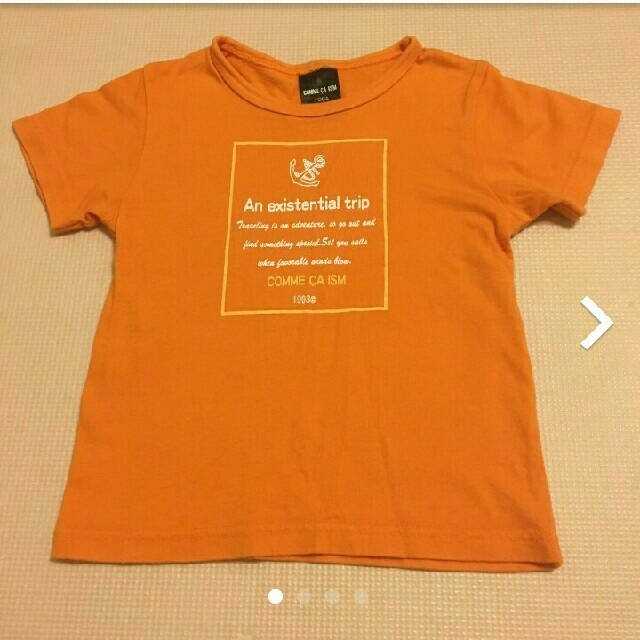 COMME CA ISM(コムサイズム)のコムサイズム　オレンジ　Tシャツ キッズ/ベビー/マタニティのキッズ服男の子用(90cm~)(Tシャツ/カットソー)の商品写真