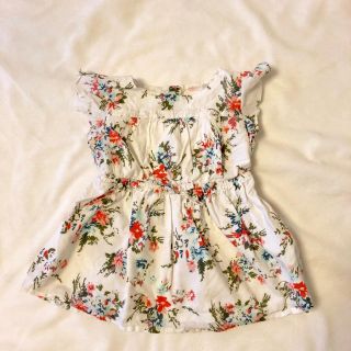 ベビーギャップ(babyGAP)のゆうママ様専用 baby GAP 花柄ワンピース 12～18M 80cm (ワンピース)