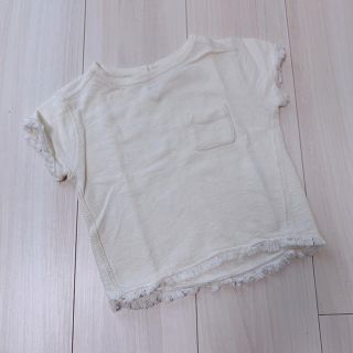 プティマイン(petit main)のプティマイン 白フリンジトップス 90(Tシャツ/カットソー)