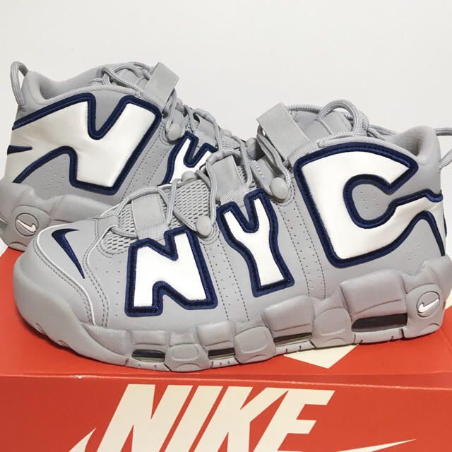 グレー◆28cm AIR MORE UPTEMPO NYC 新品 ニューヨーク