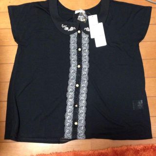 アクシーズファム(axes femme)のアクシーズ  新品 黒  カットソー  (Tシャツ(半袖/袖なし))