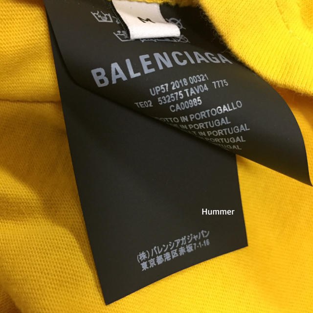 Balenciaga(バレンシアガ)の国内直営品 バレンシアガ 2018 ビッグシルエット Tシャツ 極美品！ メンズのトップス(Tシャツ/カットソー(半袖/袖なし))の商品写真