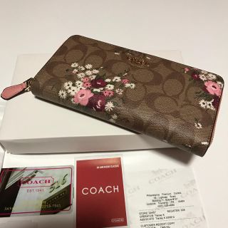 コーチ(COACH)の新品‼️COACHコーチ長財布 フローラルプリント(財布)