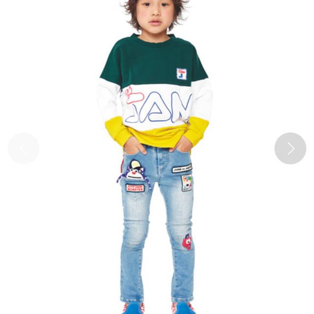 JAM(ジャム)のJAM ワッペンいっぱいスキニー 新品 90cm キッズ/ベビー/マタニティのキッズ服男の子用(90cm~)(パンツ/スパッツ)の商品写真