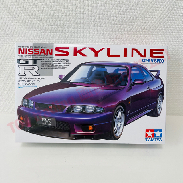 タミヤ模型 スカイライン GT-R R33 V-Spec 1/24 プラモデル エンタメ/ホビーのおもちゃ/ぬいぐるみ(模型/プラモデル)の商品写真