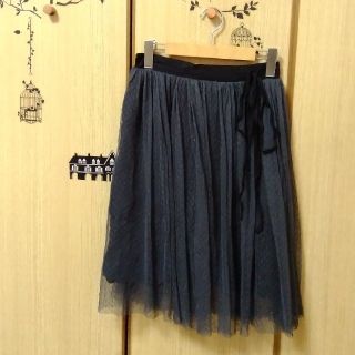 アルピーエス(rps)の👗rps 細かいドットのグレー👗チュールスカート👠ボトムス👠(ひざ丈スカート)