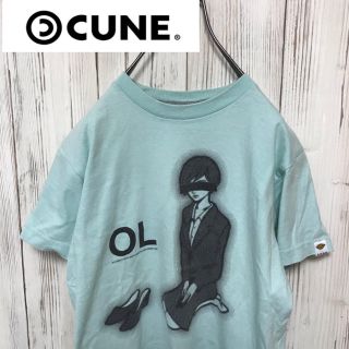 キューン(CUNE)の【希少】90s CUNE キューン  袖ロゴタグ付き OLプリントTシャツ(Tシャツ/カットソー(半袖/袖なし))