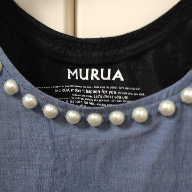 MURUA(ムルーア)の送料込み♡MURUAパール付きタンク♡ レディースのトップス(タンクトップ)の商品写真