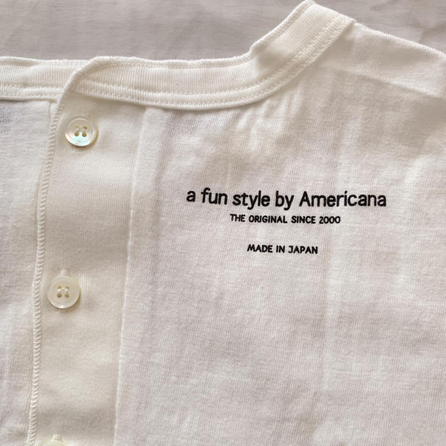 AMERICANA(アメリカーナ)のアメリカーナ バックヘンリーネックTシャツ レディースのトップス(Tシャツ(半袖/袖なし))の商品写真