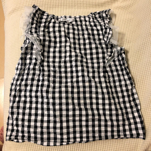 GLOBAL WORK(グローバルワーク)の GLOBAL WORK ブロックチェックノースリーブ130〜140 キッズ/ベビー/マタニティのキッズ服女の子用(90cm~)(Tシャツ/カットソー)の商品写真