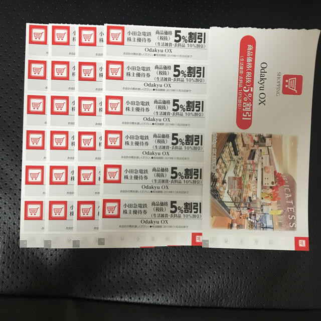最新❗️小田急電鉄株主優待券・Odakyu OX５％割引券24枚セット チケットの優待券/割引券(ショッピング)の商品写真