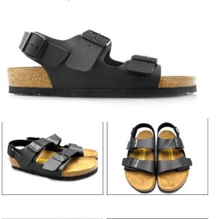 ビルケンシュトック(BIRKENSTOCK)の【美品】ビルケンシュトック ミラノ ブラック(サンダル)