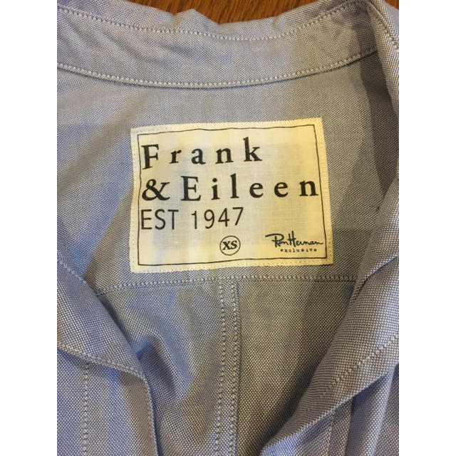 Frank&Eileen(フランクアンドアイリーン)のFrank&Eileen XSサイズ 長袖シャツ 水色 美品 ロンハーマン レディースのトップス(シャツ/ブラウス(長袖/七分))の商品写真