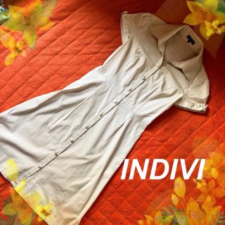 インディヴィ(INDIVI)のINDIVEI インディヴィ  シャツ ワンピース❣️(ひざ丈ワンピース)