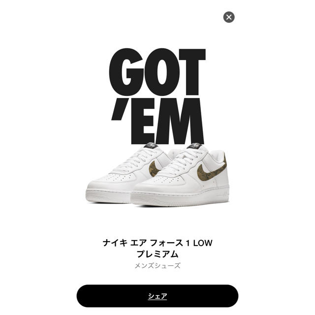 【週末限定定価以下】NIKE エア フォース1 スネーク