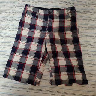 エイチアンドエム(H&M)のH＆M  ハーフパンツ 160 赤青白チェック(パンツ/スパッツ)