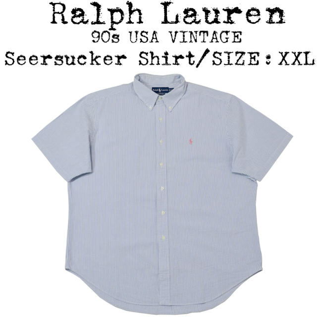 Ralph Lauren(ラルフローレン)の★美品★Ralph Lauren★ラルフローレン★90s★半袖ストライプシャツ★ メンズのトップス(シャツ)の商品写真