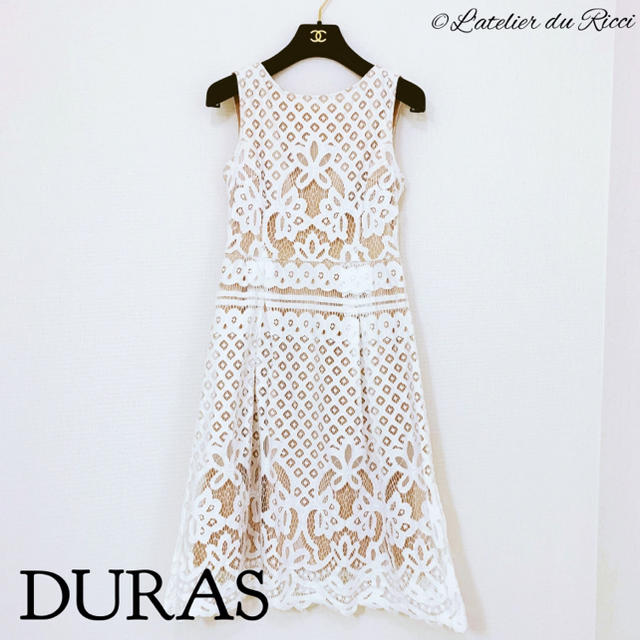 DURAS(デュラス)の《美品》DURAS 総レース Aライン ワンピース S レディースのワンピース(ひざ丈ワンピース)の商品写真