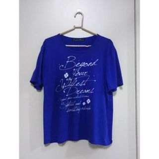 シマムラ(しまむら)のTシャツ　青(Tシャツ(半袖/袖なし))