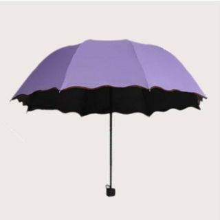  【花柄・紫】 折りたたみ傘 晴雨兼用 レディース コンパクト 軽量 92cm
(傘)