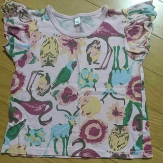 ニシマツヤ(西松屋)のTシャツ  95  ピンク  アニマル  花柄(Tシャツ/カットソー)
