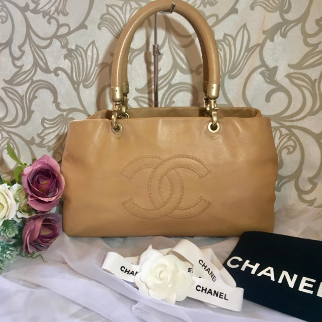 CHANEL シャネル キャビアスキン トートバッグ デカココ  正規品