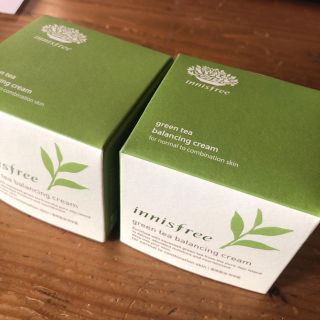 イニスフリー(Innisfree)のinnisfreeグリーンティーバランシングクリーム旧パッケージ2個セット(フェイスクリーム)