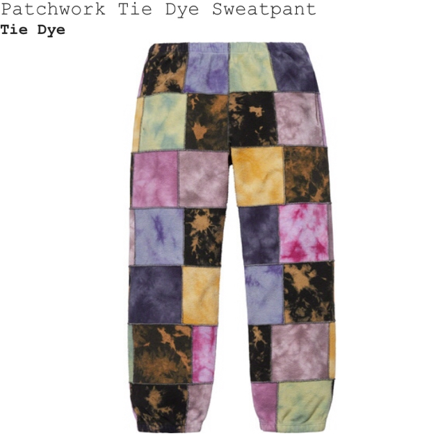 Supreme Patchwork Tie Dye Sweatpant 新品 L