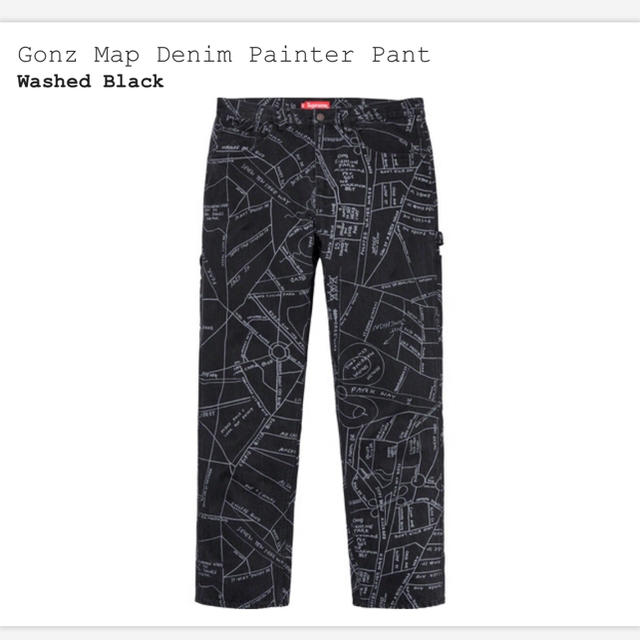 Gonz Map Denim Painter Pantショートパンツ