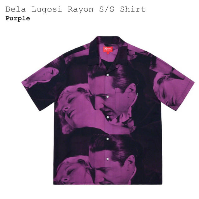 M 紫 SUPREME Bela Lugosi Rayon S/S Shirt