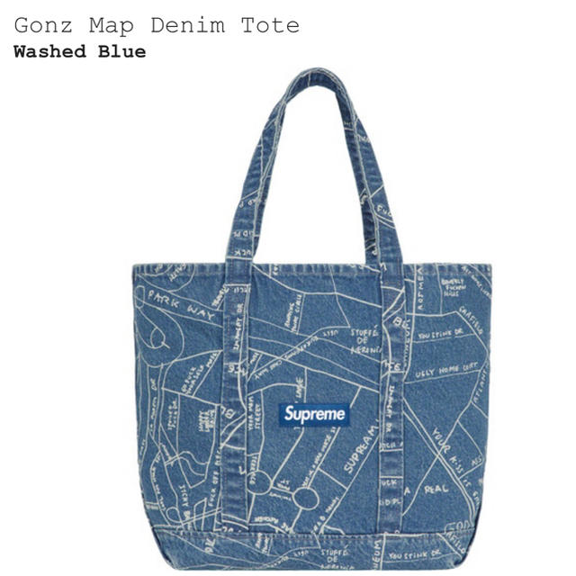 商品名Supreme Gonz Map Denim Tote