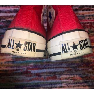 コンバース(CONVERSE)のconverse red vintage 26.5 赤　コンバース(スニーカー)