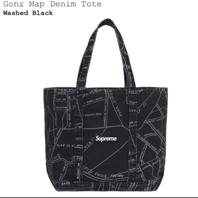 supreme  トートバッグ Gonz Map Denim Tote