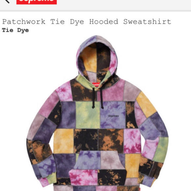 Sサイズ Patchwork Tie Dye Hooded Sweatshirt