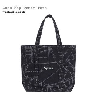 シュプリーム(Supreme)のSupreme Gonz Map Denim Tote Black(トートバッグ)