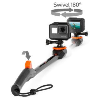 Spivo 360 回転式自撮り棒 GoPro/SONYアクションカム対応の通販｜ラクマ