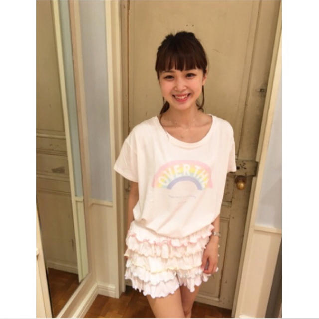 gelato pique/ジェラートピケ レインボーTシャツ フリルパンツセット