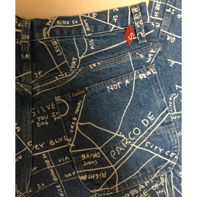 Supreme(シュプリーム)の送料込 S 30 Gonz Map Denim Painter Pant ブルー メンズのパンツ(デニム/ジーンズ)の商品写真