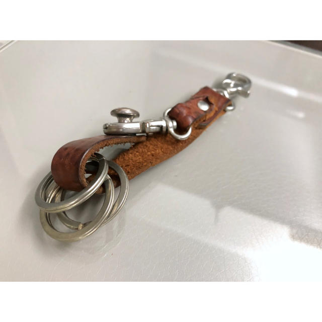 DIESEL(ディーゼル)のディーゼル  key ring brown leather メンズのファッション小物(キーホルダー)の商品写真