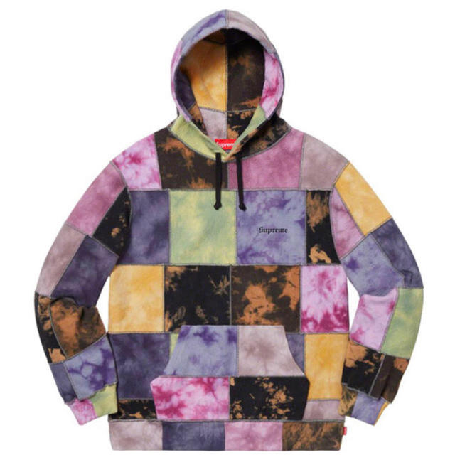 【M】Patchwork Tie Dye Hooded Sweatshirt