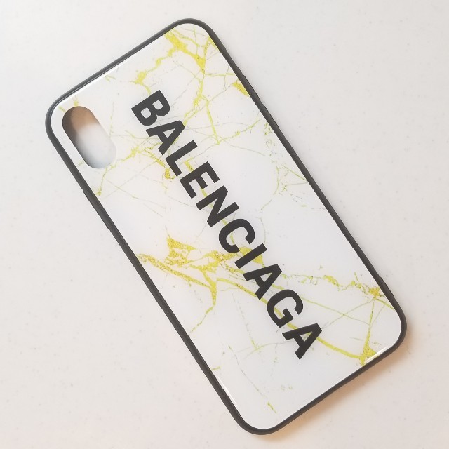 Balenciaga - iPhone XS XR ケース　ホワイト　大理石風の通販 by raise shop｜バレンシアガならラクマ