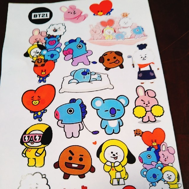 Bts 透明トレカ おまけ Bt21のイラストの通販 By ようこそようこ S Shop ラクマ