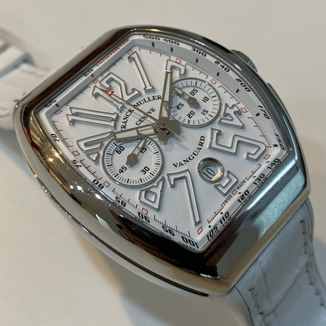 FRANCK MULLER - フランクミュラー ヴァンガード クロノグラフ クロコ&ホワイトラバー 美品の通販 by Gakudi's shop｜フランクミュラーならラクマ