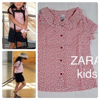 ザラキッズ(ZARA KIDS)のZARA kids ドットブラウス110(ブラウス)