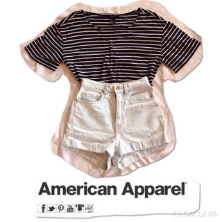 アメリカンアパレル(American Apparel)のHigh waisted shorts (デニム/ジーンズ)