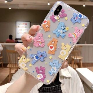 ケアベア(CareBears)のケアベアiPhoneX.XSケース🧸💚💜💛(iPhoneケース)